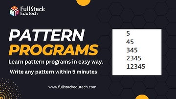 Numbers Pattern | Pattern Programs | FullStack Edutech | #javapattern #patternprogram #java #pattern