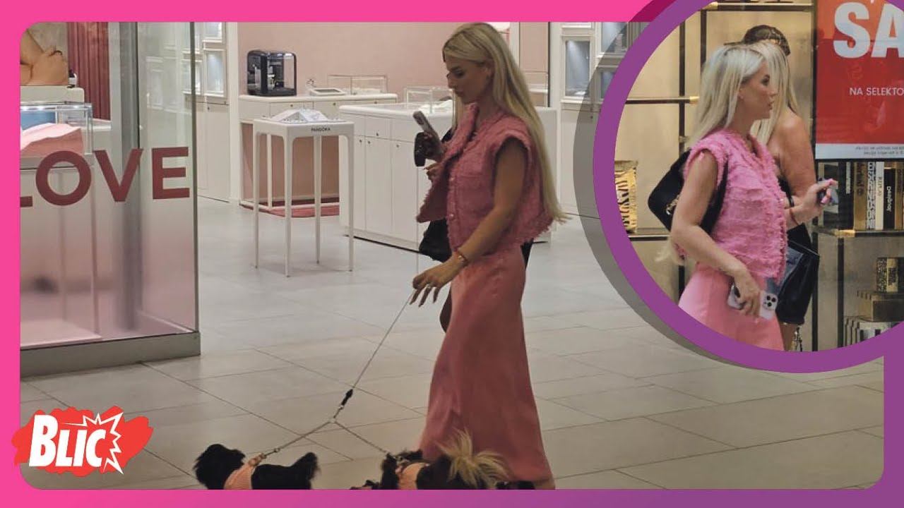 SVE ŽENE SE OKREĆU ZA MILICOM KEMEZ U TRŽNOM CENTRU: Još jedna skockana plavuša sa njom u šopingu