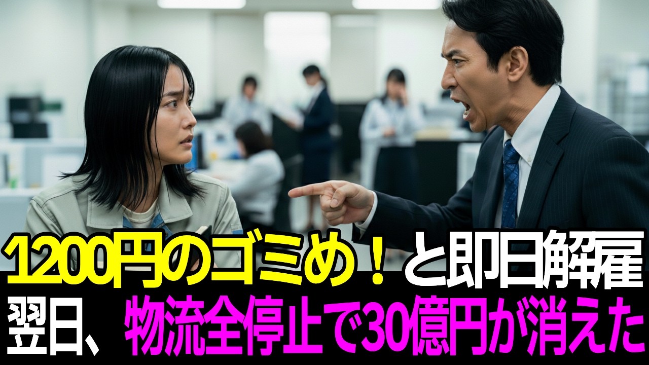 派遣の小娘と笑って即日解雇→翌日、元天才コンサルと判明し会社崩壊。顔面蒼白で土下座する羽目に