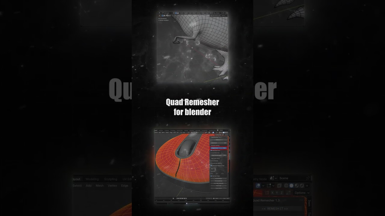 Quad Remesher for Blender #blendergameengine #blenderaddons #blendertutorial #cgi #vfx #animation