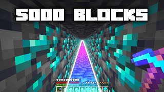 I  Mine 5000 blocks in straight Line in minecraft survival series | part 3