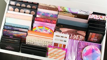 EYESHADOW PALETTE DECLUTTER 2018! PART 1