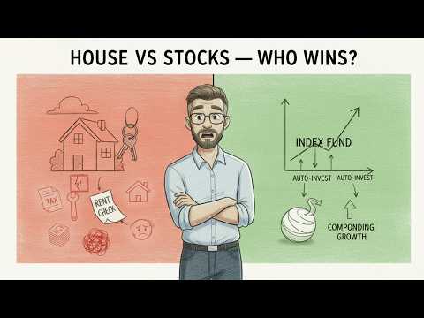 Thumbnail for House vs Stocks — The Real Math (What Actually Builds More Wealth?)