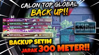 BACKUP SETIM DARI JARAK 300 METER CALON TOP GLOBAL BACKUP NIHH | PUBG MOBILE