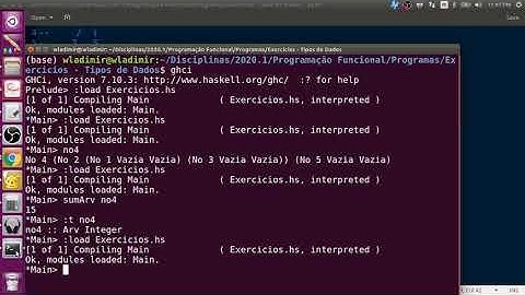 Programação Funcional - Tipos de Dados Algébricos ( Exercícios)