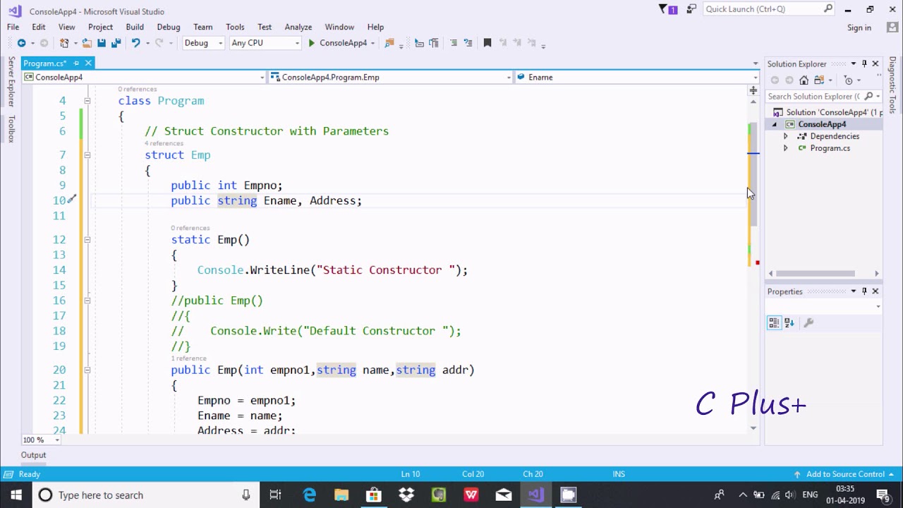 c# assignment in constructor