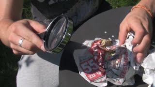 Feuer machen mit Lupe und Sonne ||| Ganz einfach screenshot 1