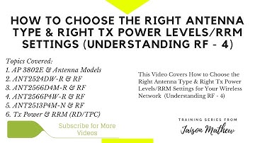 How to Choose the Right Antenna Type & Right Tx Power Levels/RRM Settings (Understanding RF - 4)