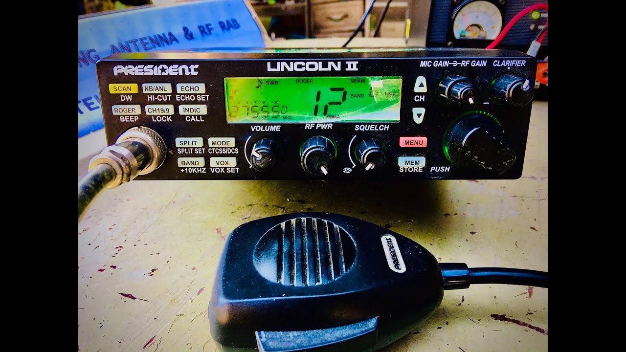 CB RADIO PRESIDENT LINCOLN II test by 153E251 YouTube
