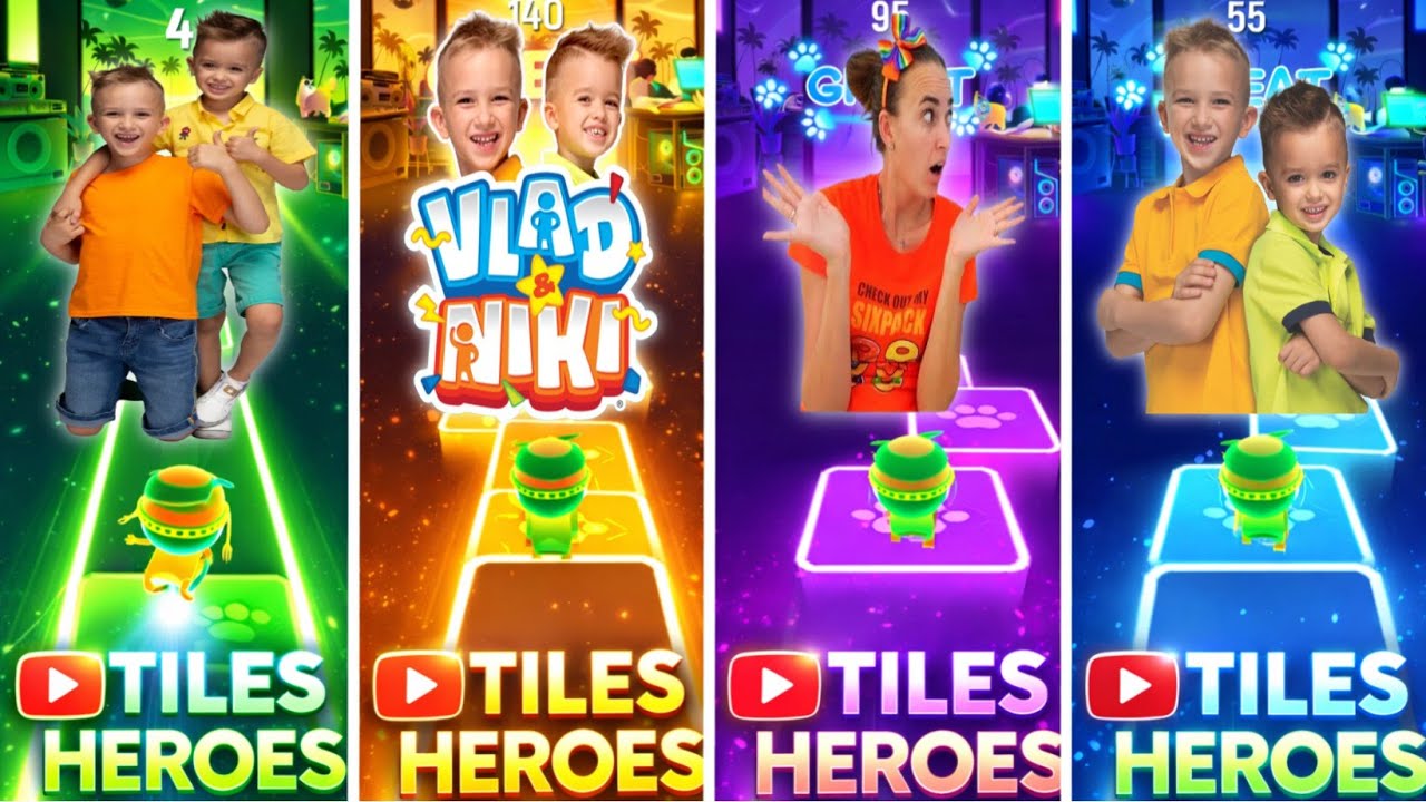 Vlad & Niki — coffin dance song (cover)🎶 TILES HOP EDM RUSH Part 49