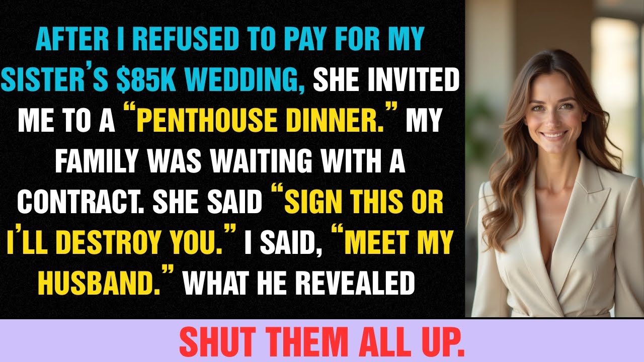 After I Said No to Funding My Sister’s $85k Wedding, She Invited Me to a Trap...