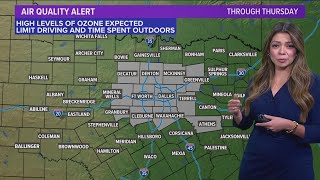 DFW Weather | Air quality alert through Thursday in 14 day forecast