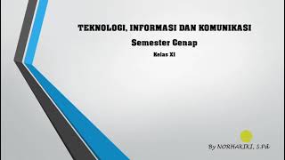 MATERI TIK KELAS XI SEMESTER GENAP || BAB 5