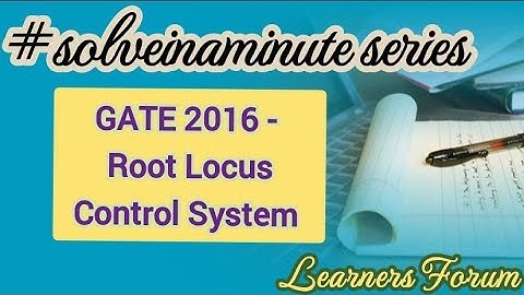 Root Locus | Breakaway point | GATE Question | Control System | #solveinaminute