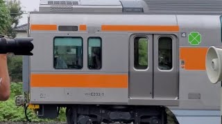 EF210-340+中央線E233系0番台グリーン車甲種輸送 府中本町7:17分通過(カットあり)
