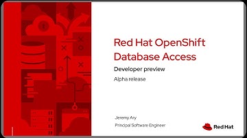Developer preview demo of Red Hat OpenShift Database Access