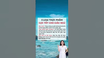 3 Loại Thực Phẩm Cực Tốt Cho Giấc Ngủ #dsdaiminh #shorts #health