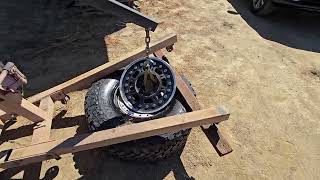 Career Overview Hummer H1 Hutchinson Beadlock wheel tire removal.