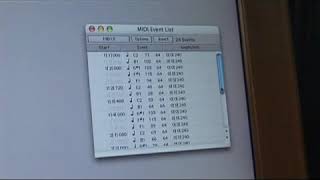 Pro Tools MIDI Event List