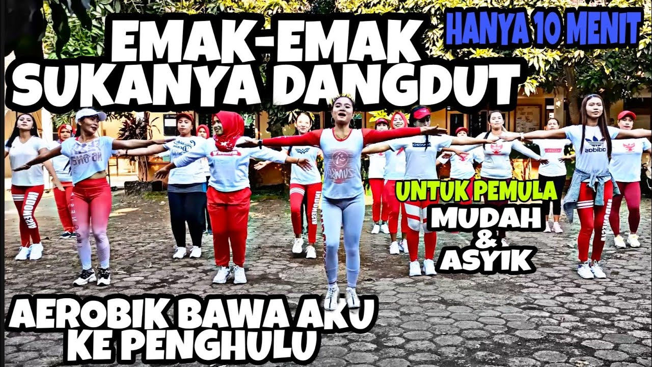 Senam aerobik hanya 10 menit gampang tapi keren musiknya dangdut