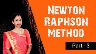 Numerical Analysis/ Newton Raphson Method/ Part 3/ Vidhya Deepak_VD/ Math with VD..!!!