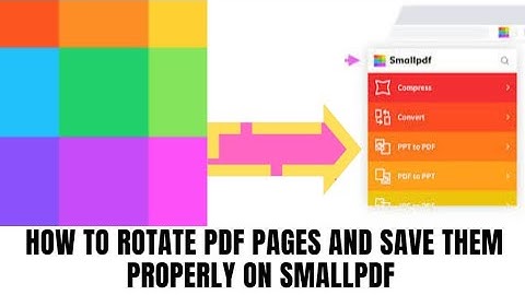 How to rotate pdf pages and save them properly on SmallPDF