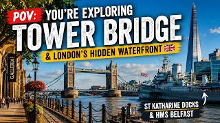 Tower Bridge, St Katharine Docks & HMS Belfast | London Walking Tour 🇬🇧