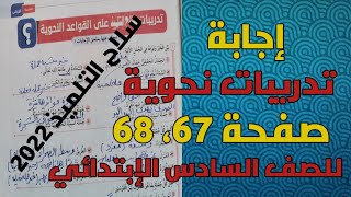 إجابة تدريبات نحوية من كتاب سلاح التلميذ صفحة 67، 68 للصف السادس الإبتدائي