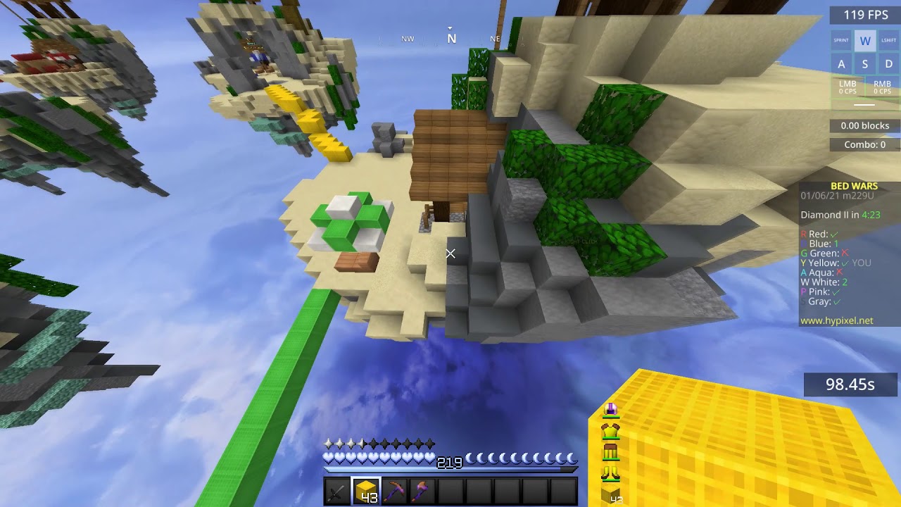 hypixel bedwars doubles w/party, world record speedrun - YouTube