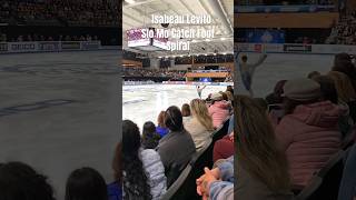 Isabeau Levito Catch Foot Spiral in Sli Mo SUPER FAN #worldfigure #iceskating  #shorts