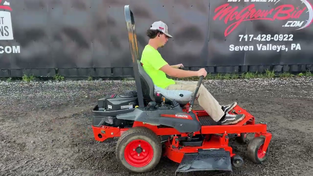 711262 Kubota Z122R Zero Turn Mower Running Demo | Equipment