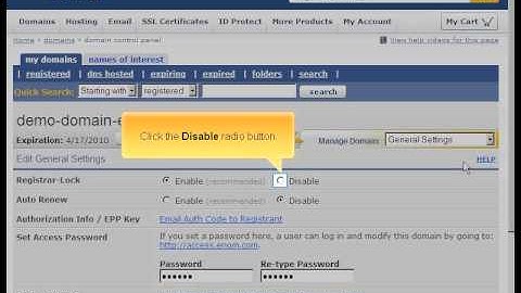 Preparing a domain for transfer from Enom.com