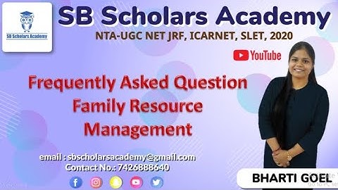 Frequently asked questions||Family Resource Management|| Paper-2 ||UGC NET JRF Home Science 2020