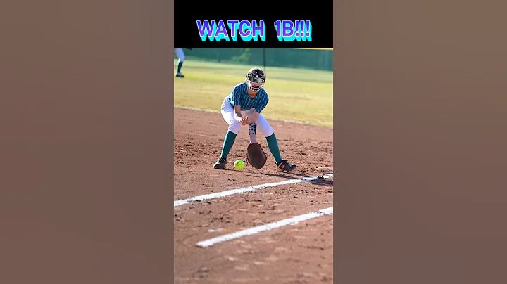 🥎💨Fast Reflexes at First Base! #softball