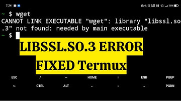 CANNOT LINK EXECUTABLE  wget library libssl.so.3 not found error in termux