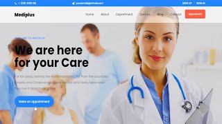 hospital website using html and css | hospital website using html css and javascript | Free code