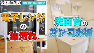 電子レンジの油汚れと洗面台のガンコな水垢の落とし方とは？