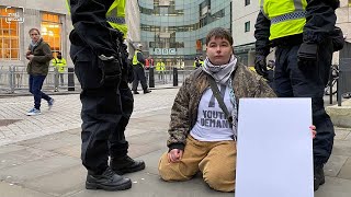 Youth Demand arrests over Blank Placard Protest at BBC