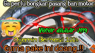 100% SUCCESSFUL!! Patching a tubeless tire with a side leak yourself | Tubeless motorcycle tires ...