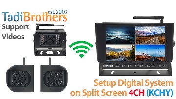 Setup of digital wireless 4 camera system with all its components