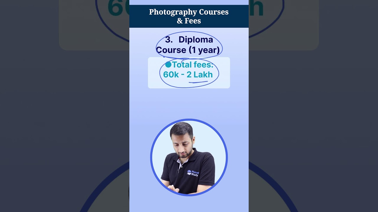 Types of Photography Courses & Fees Structure!🤔
