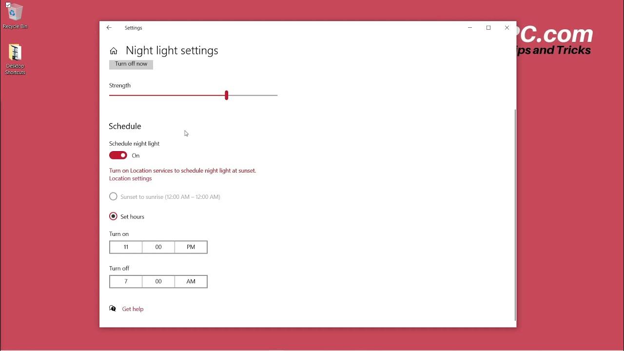 How to Turn on Night Light on Windows 10 YouTube