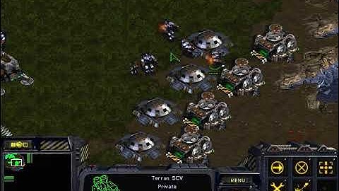StarCraft: Brood War - 1 Terran vs 7 Zerg (vs 7 computers ) Map: Big Game Hunters