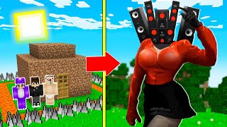 СПИКЕРВУМЕН НАПАЛА НА ЗАЩИЩЕННЫЙ ДОМ НУБА ПРО И ДЕВУШКИ В МАЙНКРАФТ! SPEAKERWOMAN MINECRAFT