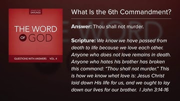 6. Thou Shall Not Murder - Questions with Answers (Lyric Video) by Dana Dirksen