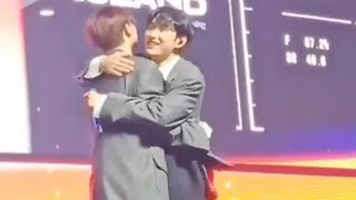 They hugged each other he's too cute..