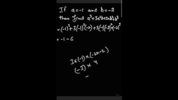 if a=-1 & b=-2 then find the value of a³+3a²b+3ab²+b³ #mathsshorts