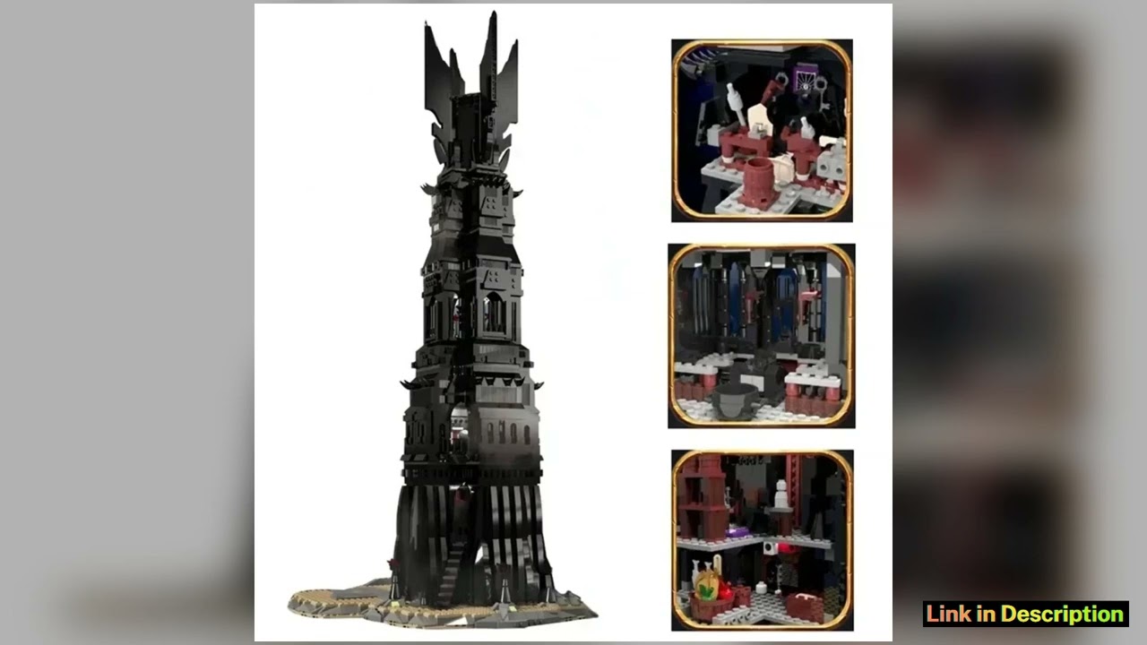 MOC Magical Rings Moc Building Block Creativity Movie Series Orthanc Tower Architecture Model