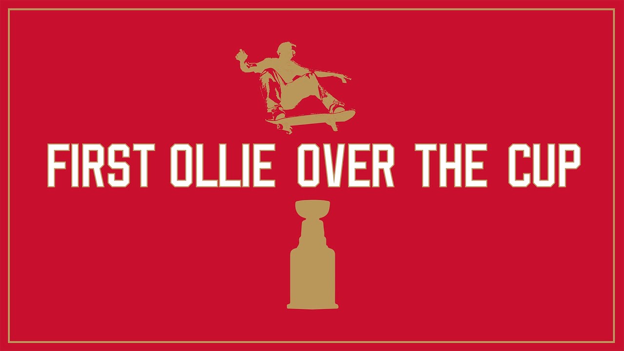 Aleksander Barkov & Marius Syvänen: The World's First Skateboard Leap Over the Stanley Cup!