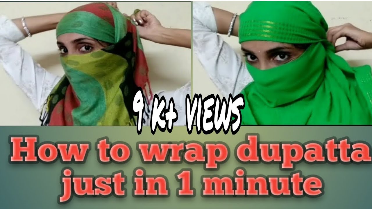 How to wrap scarf just in 1 minute//5 different styles for dupatta wearing...